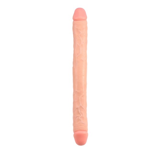 Proste podwójne dildo do sexu lesbijskiego 46 cm